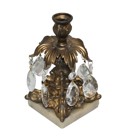 Marble/Crystal Taper Candle Holder