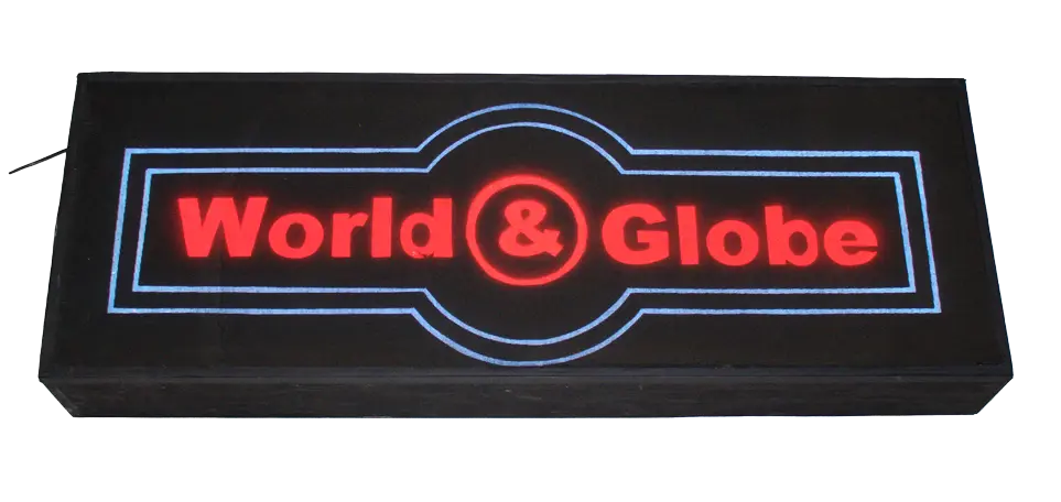 World & Globe Sign