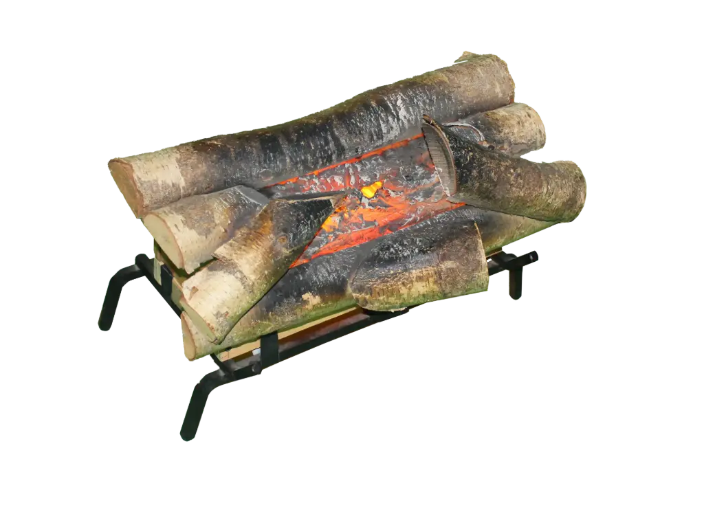 Fireplace Logs with Flame Effect