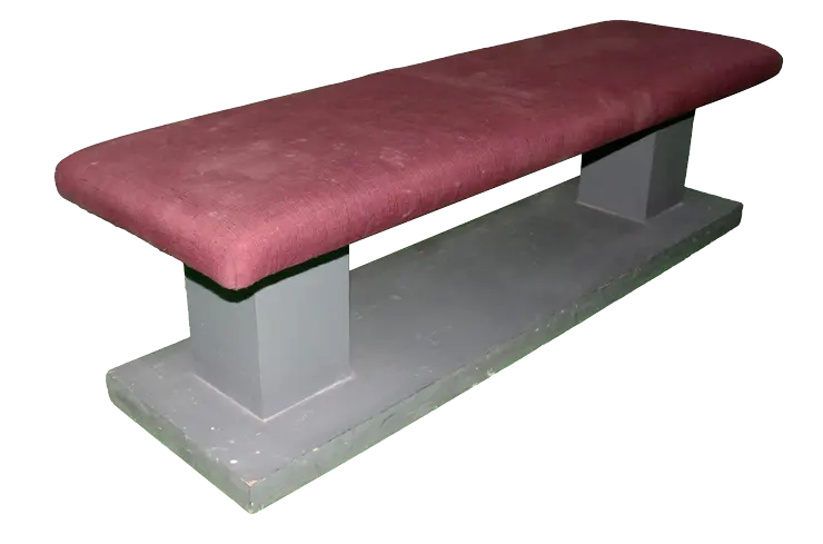 Burgundy Upholstered Bench