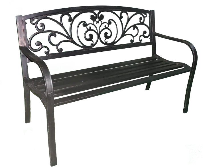 Black Scrollwork Bench