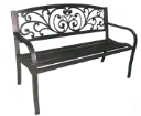 Black Scrollwork Bench