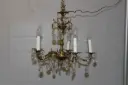 Brass & Crystal Chandelier