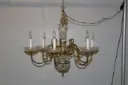 Brass & Crystal Chandelier