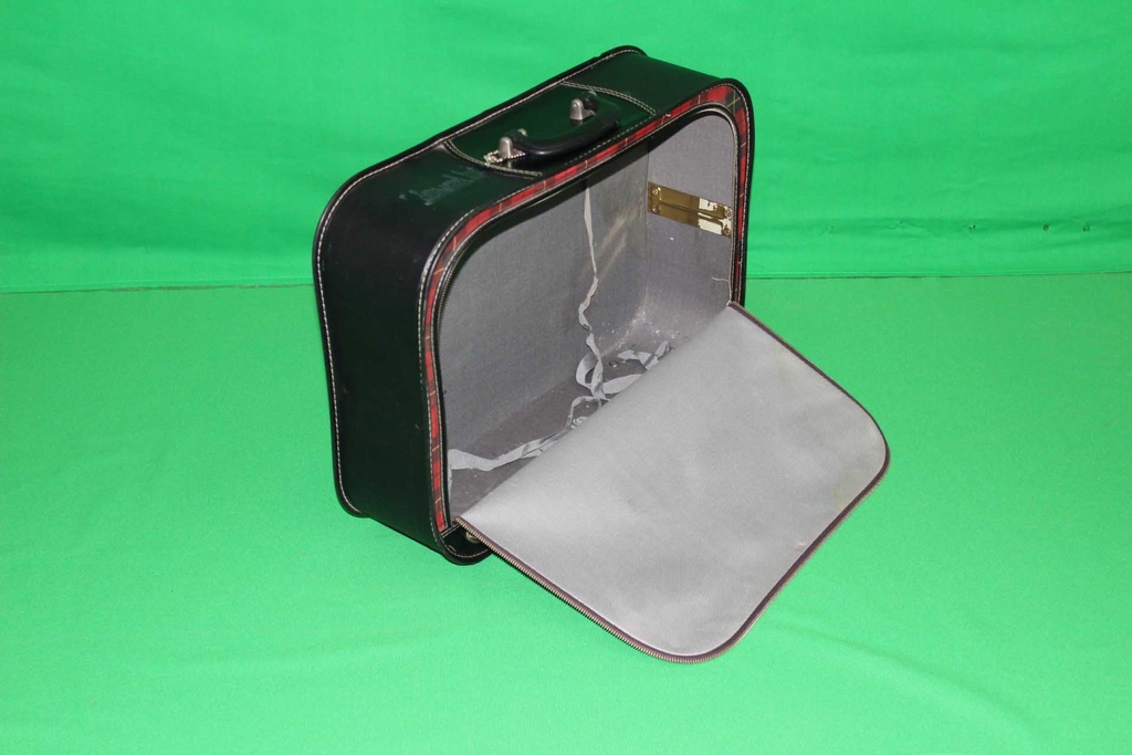 Vintage Red Plaid Suitcase 
