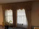 Gold Brocade Curtain Set - 7ft