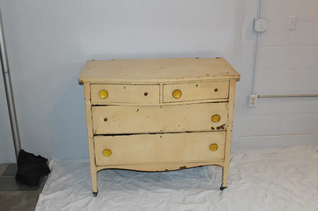 Distressed Rolling Dresser