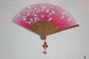  Chinese Fan - 8" Pink/Blue