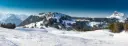 Snowy Ski Mountain Backdrop - Left