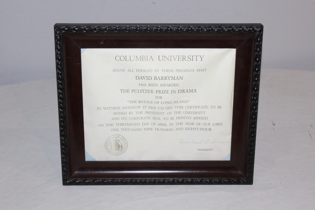 Framed Certficate
