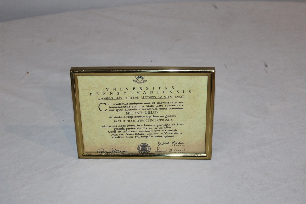Framed Certficate