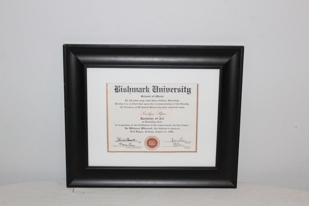 Framed Diploma