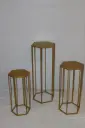 Gold Hexagon Pedestals