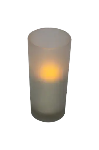 [PDC-004] Votive Candles & Frosted Vase