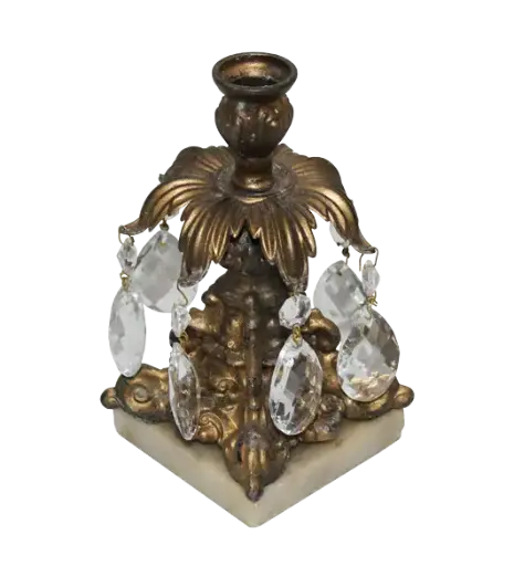 [PDC-023] Marble/Crystal Taper Candle Holder