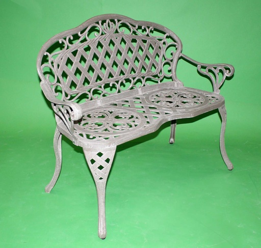[PFB-013] Grey Scrollwork Bench