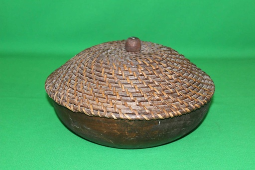 [PKL-050] Wood/Wicker Bowl