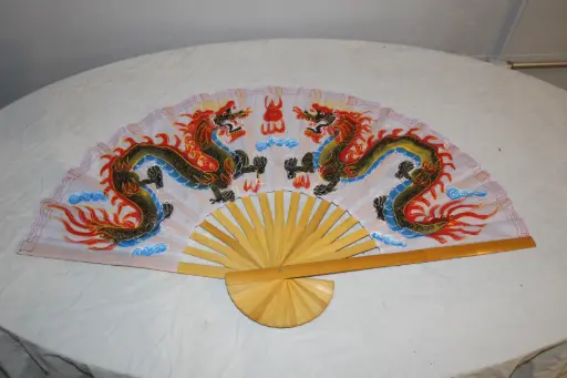 [PPF-008]  Chinese Fan - 34" Dragon