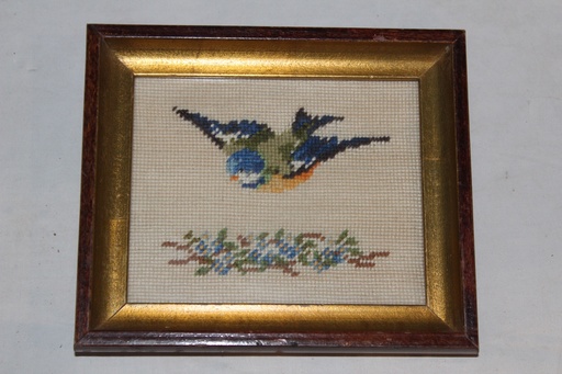[PDP-020] Framed Cross Stitch Bird