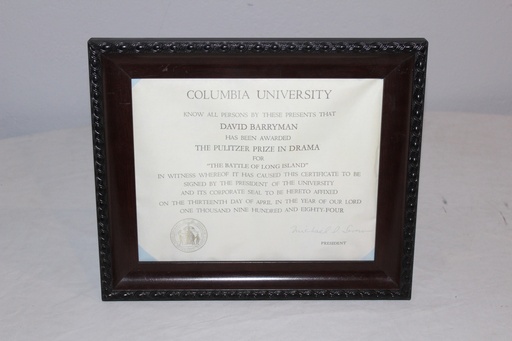 [PDP-116] Framed Certficate