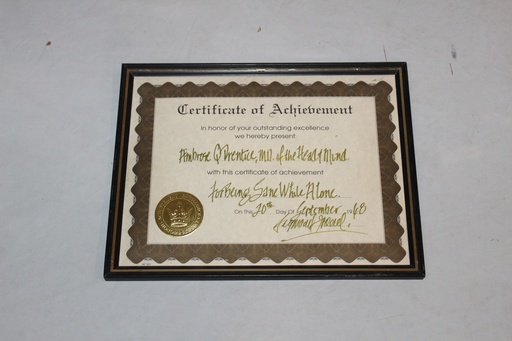[PDP-121] Framed Certficate